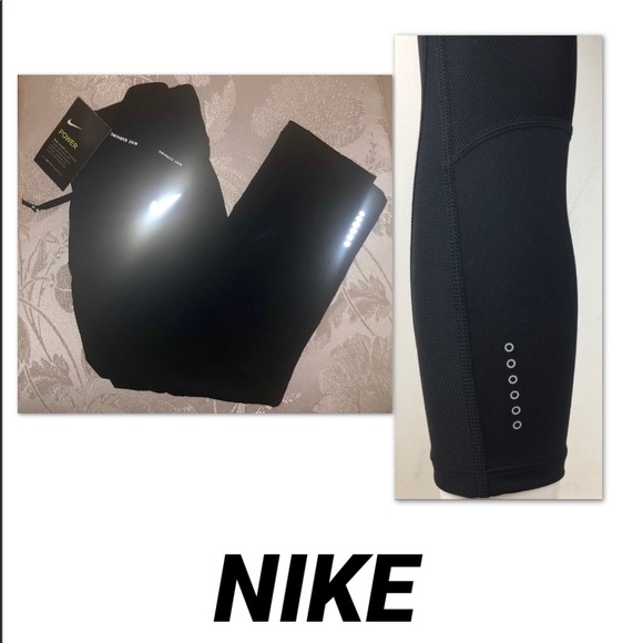 NIKE •REFLECTIVE RUNNING CAPRI - Picture 3 of 5